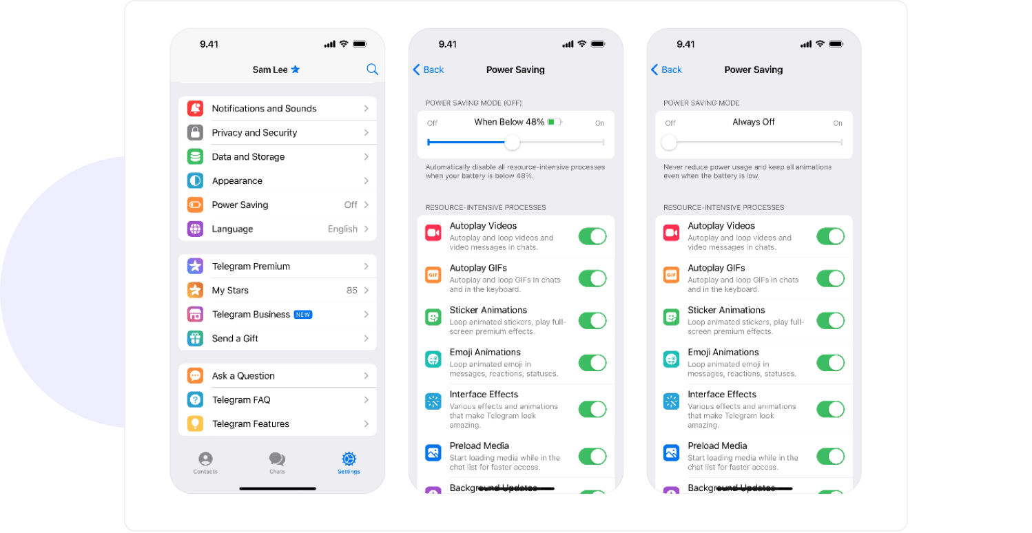 Battery preservation