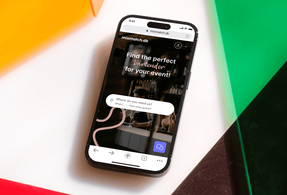 landing page on mobile